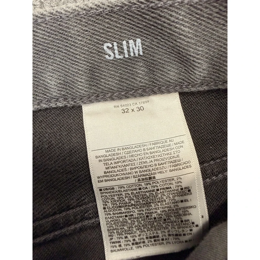 Banana Republic Traveler Slim Fit Grey Jeans Mens 32x30 Cotton Blend Stretch
